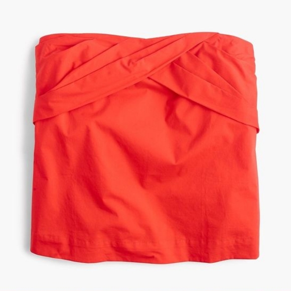 NWT J.Crew Red Stapless Tube Top - Picture 6 of 7